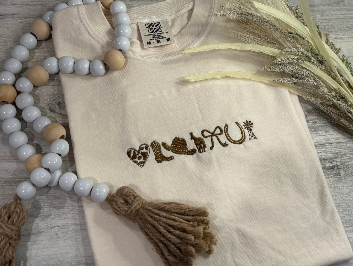 Embroidered western Tee