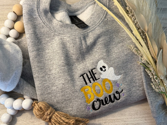 Embroidered BOO crew Crewneck