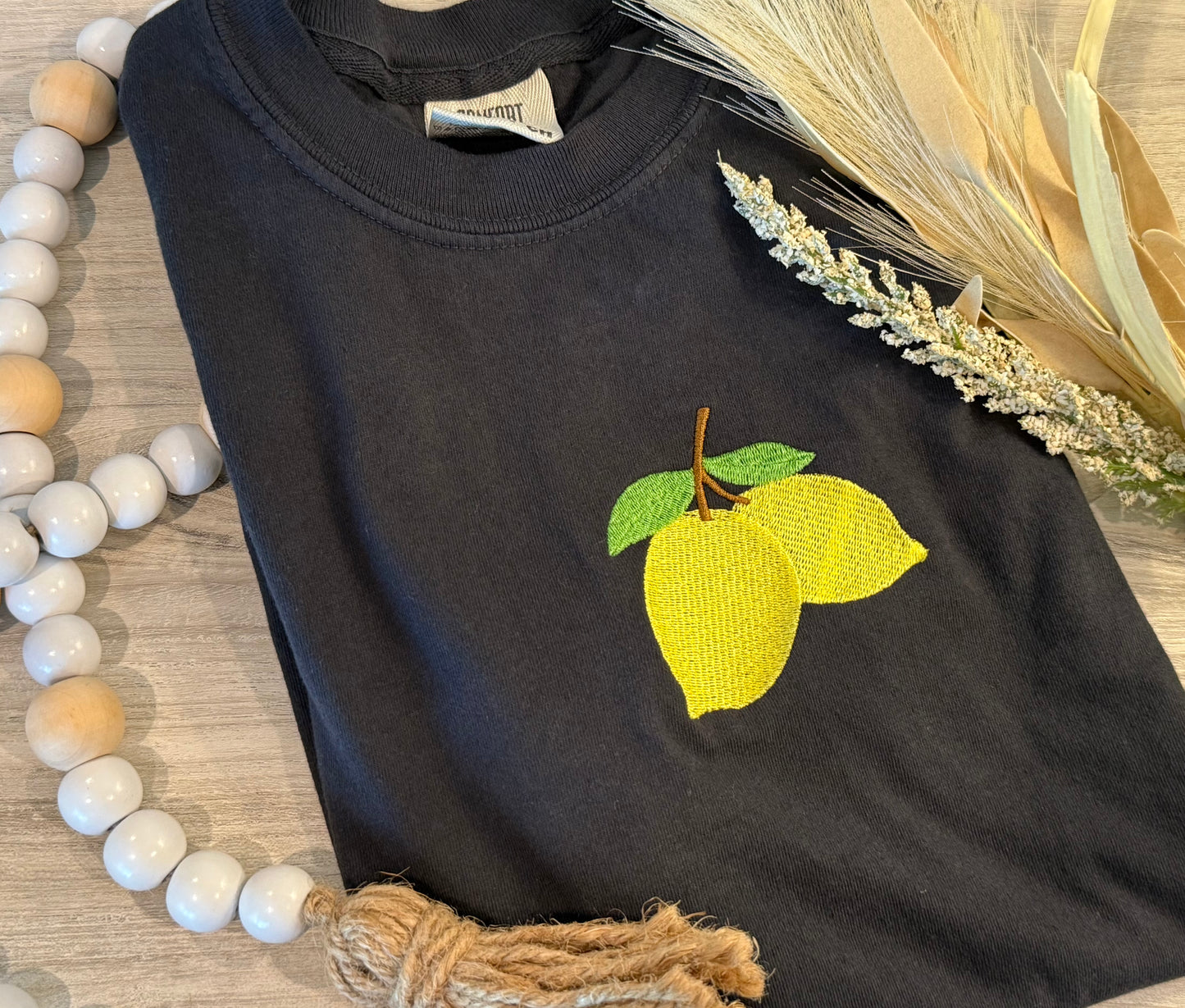 Embroidered lemon Tee