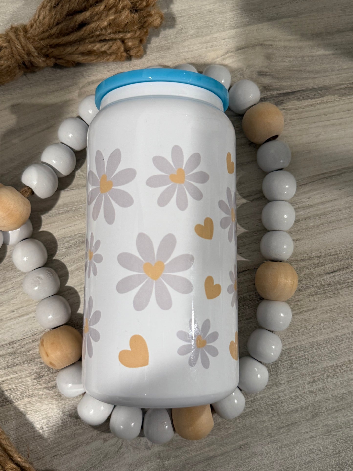 Daisy heart tumbler