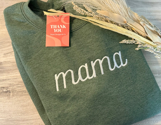 Embroidered MAMA crew