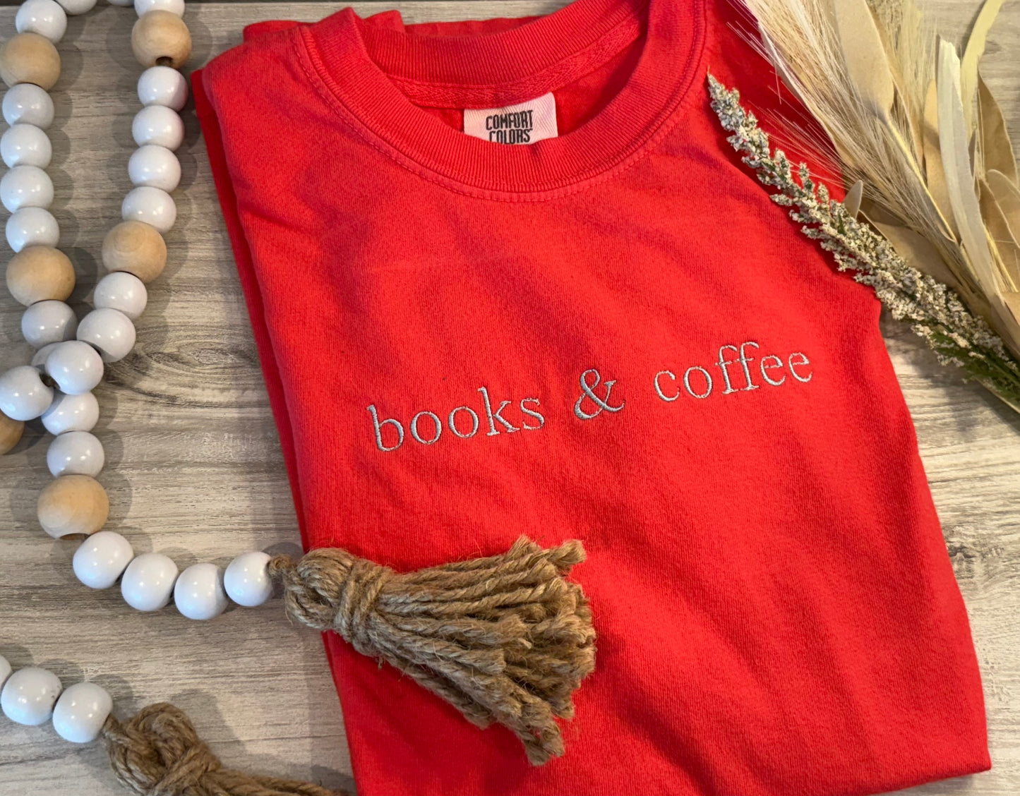 Books&coffee tee