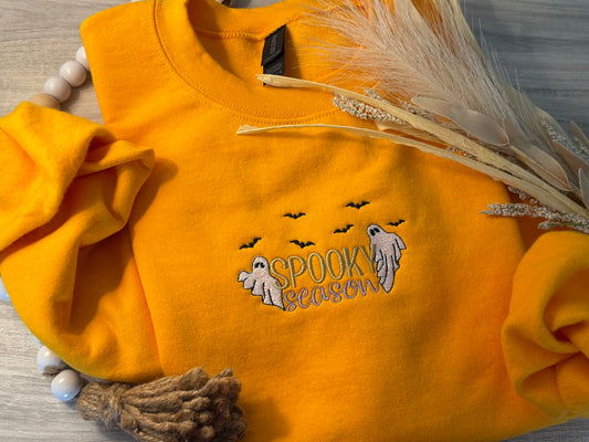 Embroidered spooky season Crewneck
